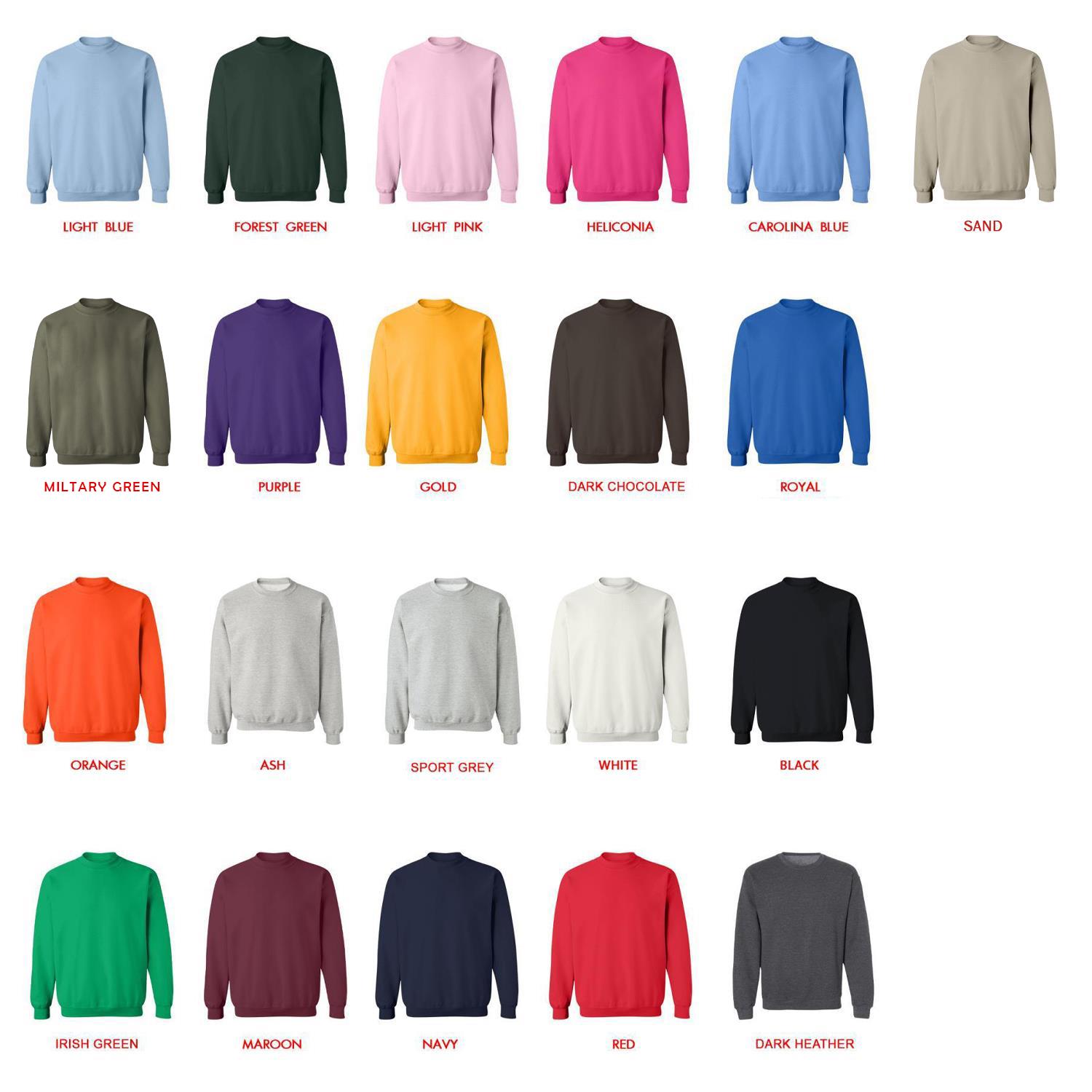 sweatshirt color chart - Alien Stage Merch