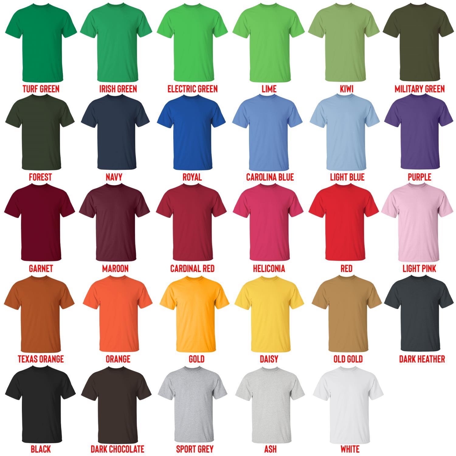 t shirt color chart - Alien Stage Merch