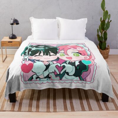 Mizi X Sua Forming A Heart Throw Blanket