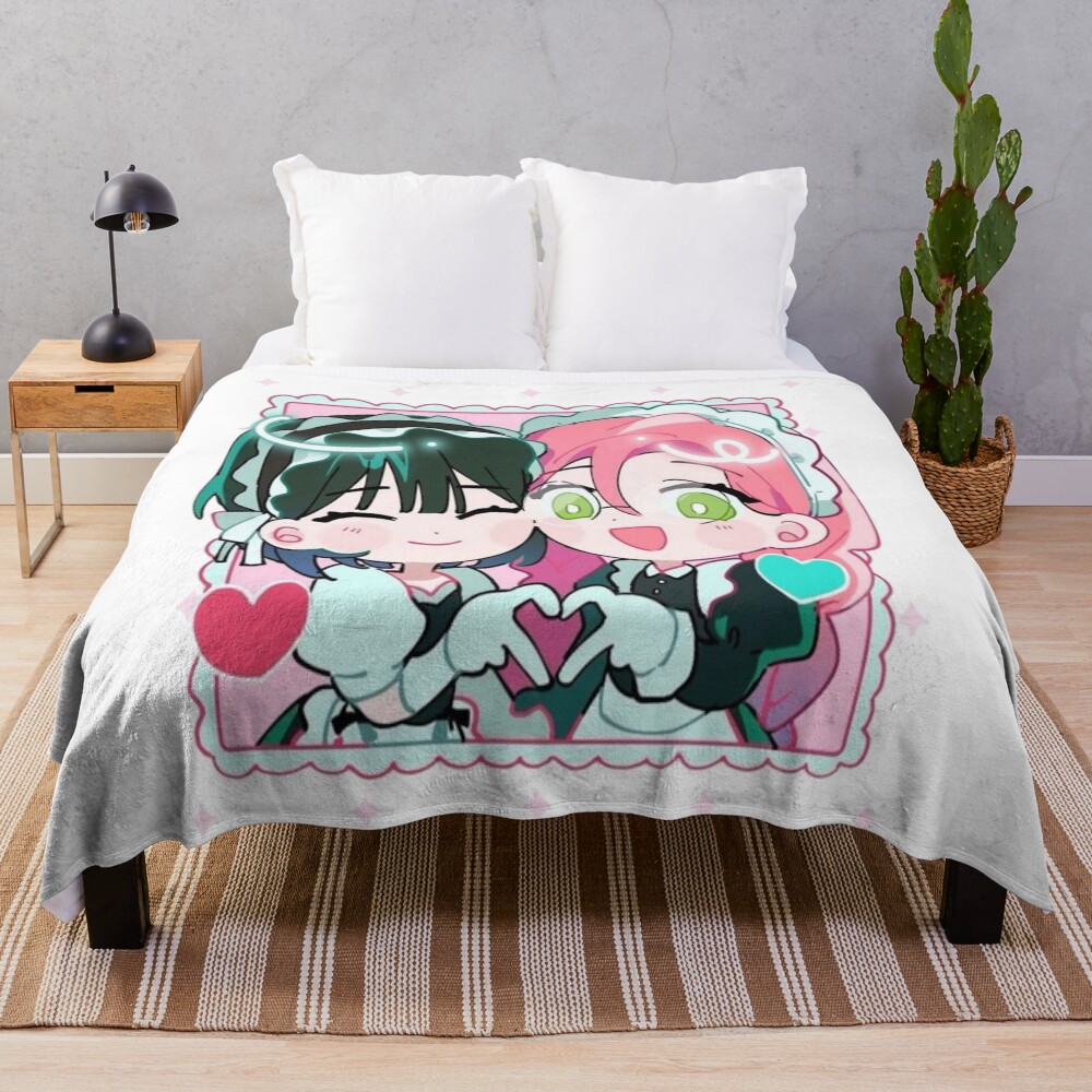 Mizi X Sua Forming A Heart Throw Blanket