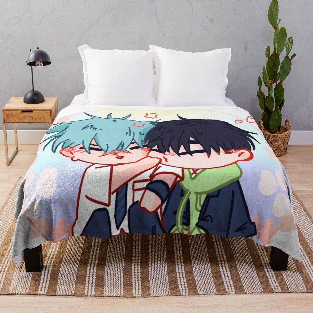 Ivantill Chibi Highschool Au Throw Blanket