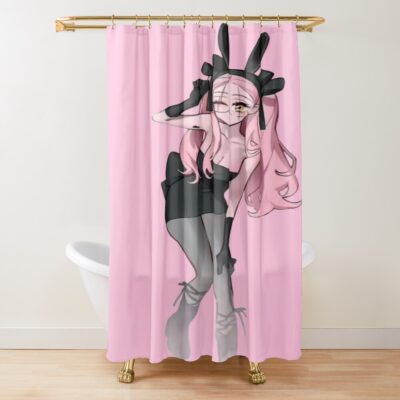 Mizi In A Cute Bunny Dress Shower Curtain