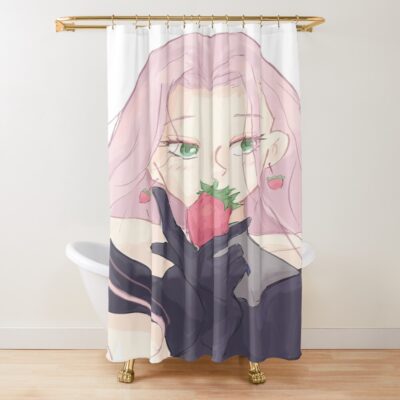 Mizi With Strawberry Shower Curtain