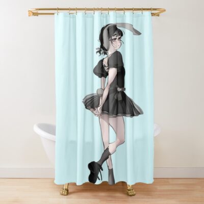 Sua In Her Cute Dress Shower Curtain