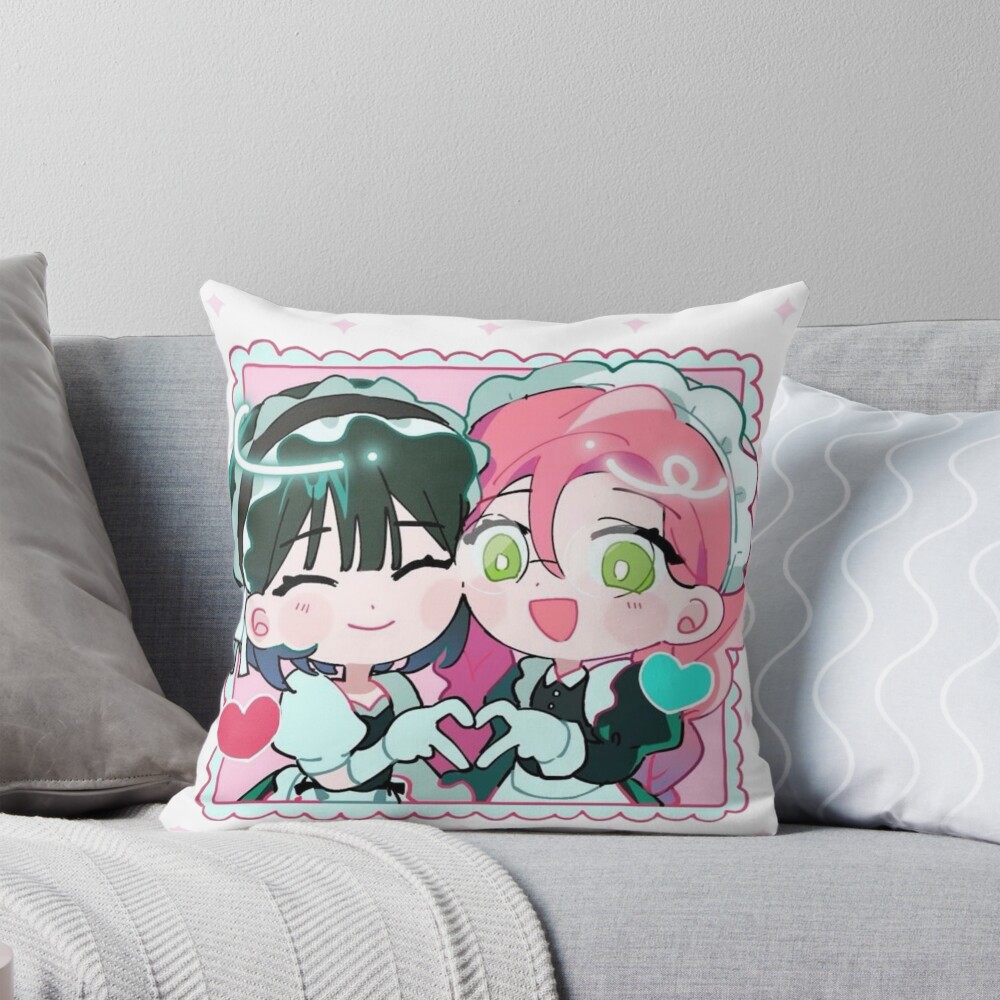 Mizi X Sua Forming A Heart Throw Pillow